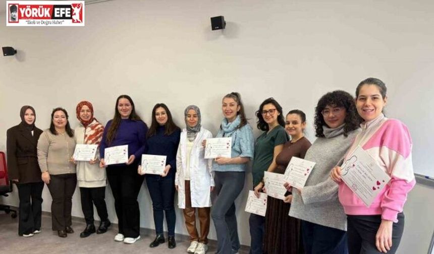 Aydın Şehir Hastanesi Gebe Okulu’nun ilk mezunları belgelerini aldı