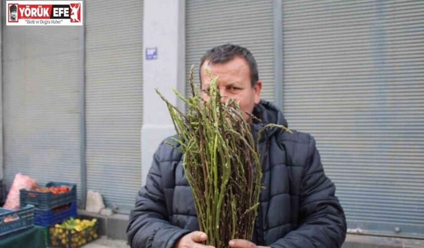 Aydın’ın yöresel lezzeti kedirgen ve sarmaşıklar pazar tezgahlarını süslemeye başladı