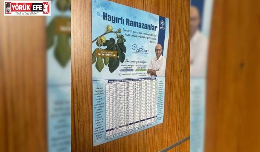 Germencik Belediyesi’nin imsakiyelerinde incir vurgusu