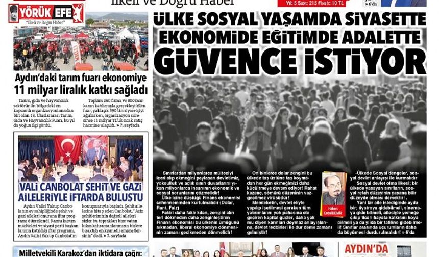 Ülke Sosyal Yaşamda Siyasette Ekonomide Eğitimde Adalette Güvence İstiyor
