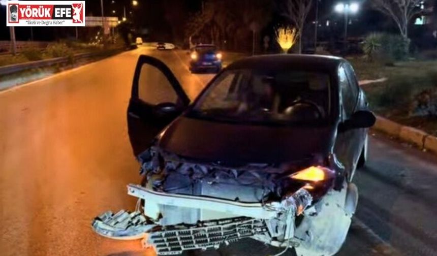 Direksiyon hakimiyetini kaybeden sürücü yaralandı