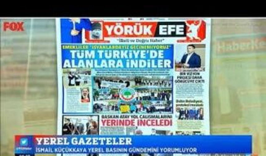 Yörük Efe Gazetesi ®️ FOX  TV  de Haberlerde