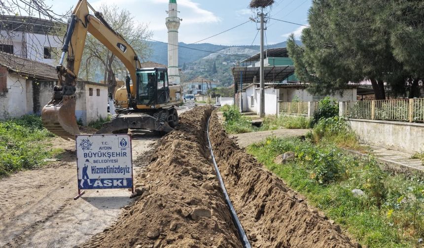 Aydın Büyükşehir'in ilçelerde altyapı yatırımlarını sürüyor