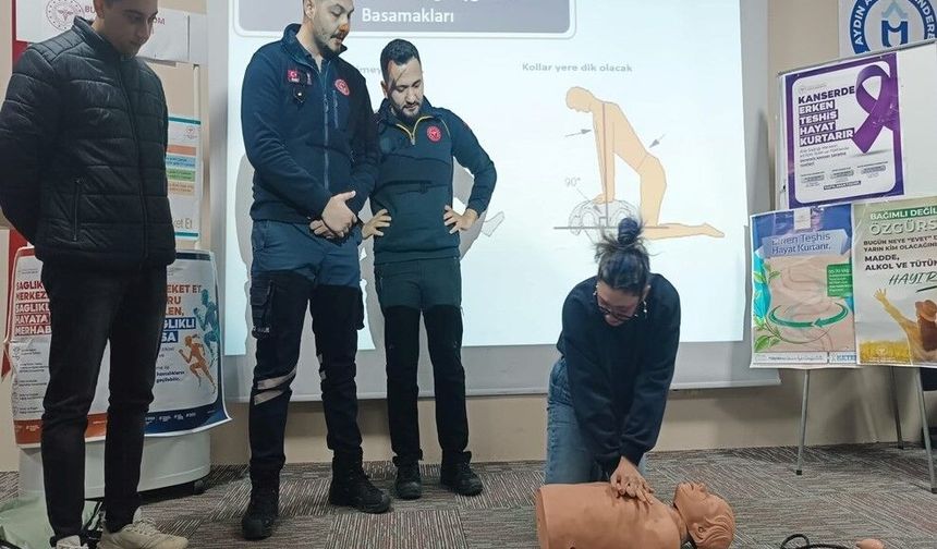 Buharkent'te ilk yardım ve sağlıklı yaşam eğitimleri verildi