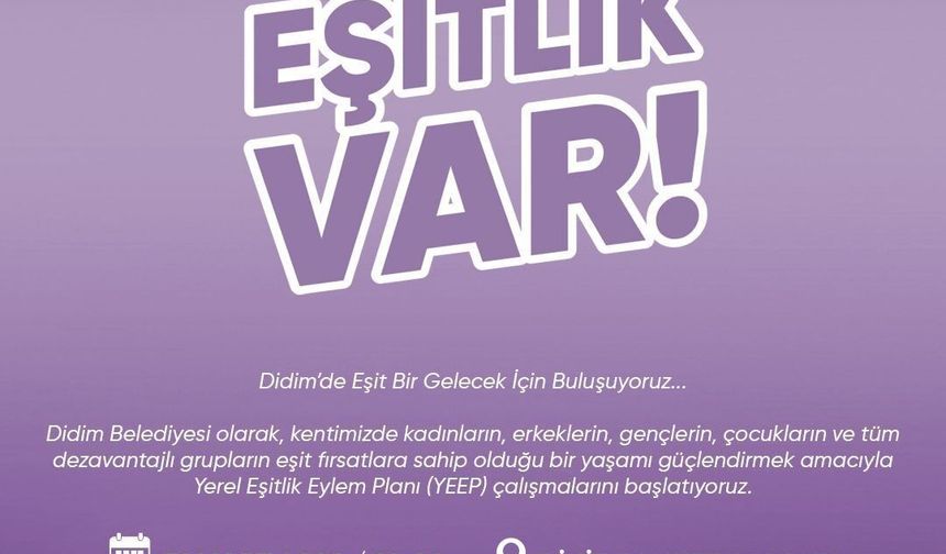 Didim Belediyesi Yerel Eşitlik Eylem Planı Çalıştayı düzenlenecek