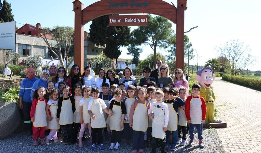 Didim'de çocuklar tarımı uygulamalı öğrendi