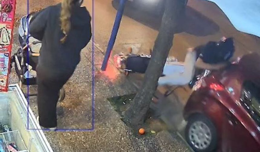 Motosiklet sürücüsünün ölümden döndüğü kaza kamerada