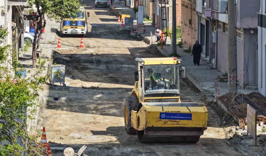 Söke'de yol yenileme çalışması başladı
