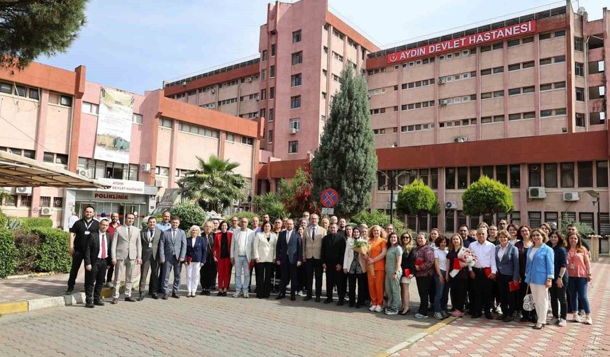 Aydın Devlet Hastanesi'ne veda programı düzenlendi