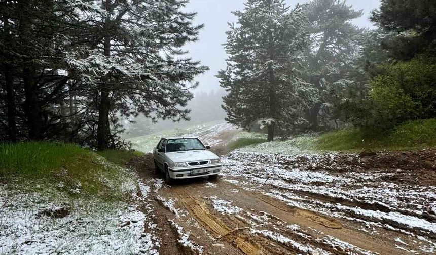 Aydın'da Mayıs ayında kar sürprizi