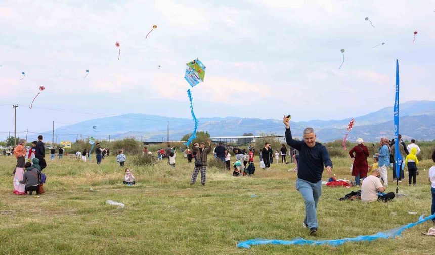 Aydın'da uçurtmalar gökyüzünü renklendirdi