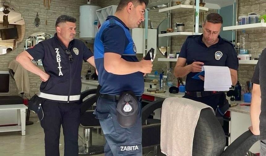 Çine genelinde kuaför ve berber işletmeleri mercek altında