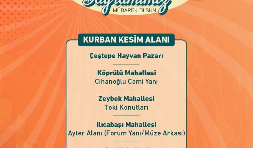 Efeler'de kurban kesim noktaları belirlendi