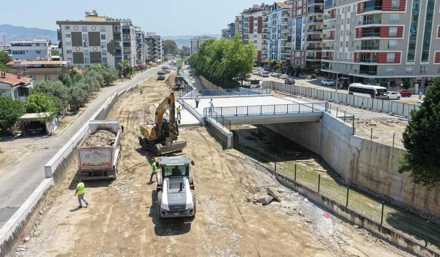 Doğu Aydın Bulvarı ve Tabakhane Deresi Köprüsü projesinde çalışmalar sürüyor