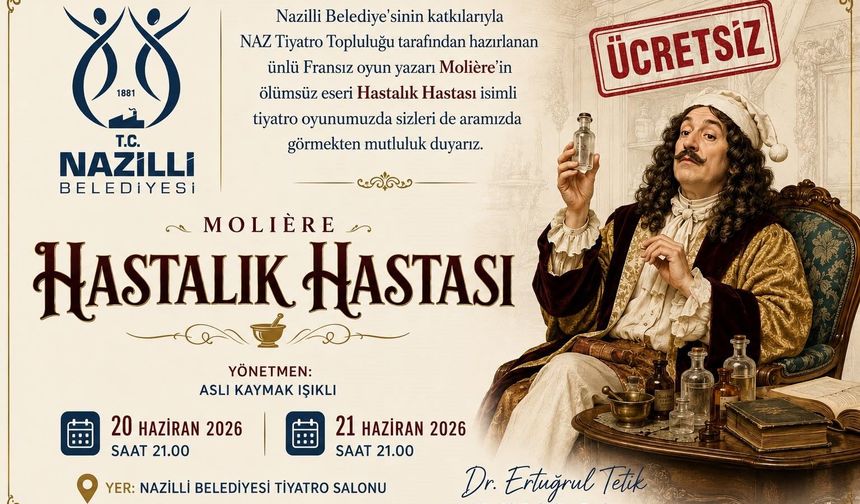 Nazilli Belediyesi'nden ücretsiz tiyatro etkinliği
