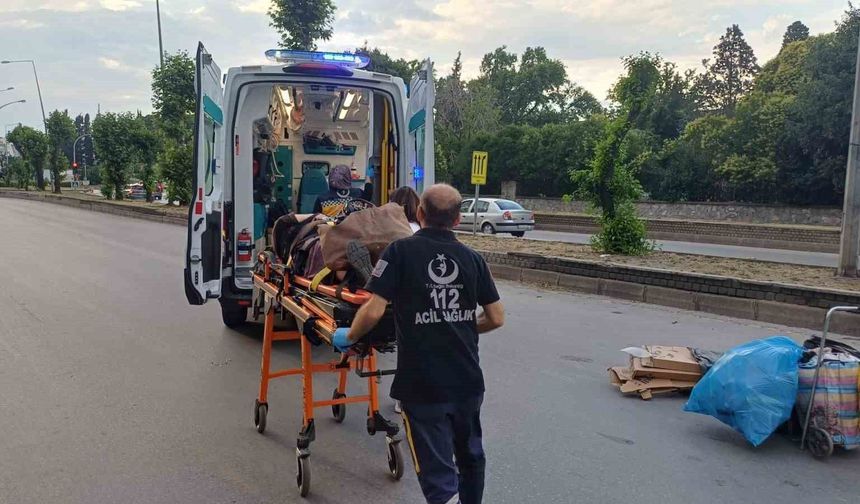 Trafiğe kapalı alanda kaza: 1 yaralı