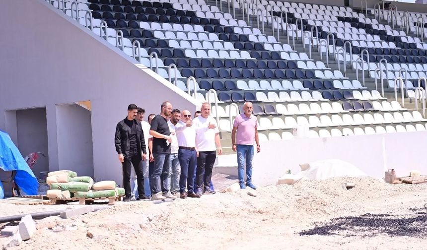 Aydın'da 6 bin kişilik Adnan Menderes Stadyumu'nun yapımı sürüyor