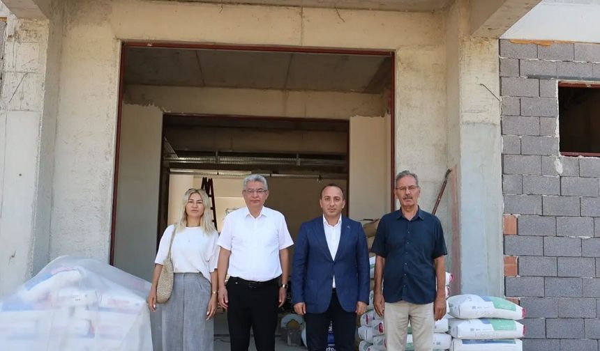 Çine'deki 71 yıllık okulun yerinde yeni eğitim yuvası yükseliyor