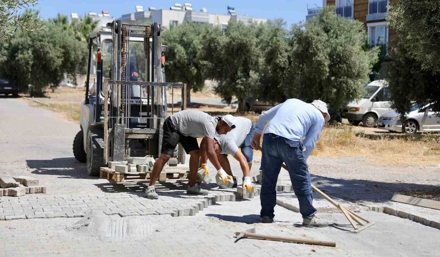 Didim Efeler Mahallesi'nde yol çalışması