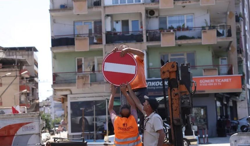 İncirliova'da trafik akış yönü değişti