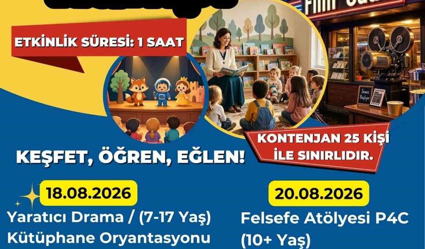 Aydın Çocuk ve Gençlik Kütüphanesi'nde 4 gün boyunca etkinlik düzenlenecek