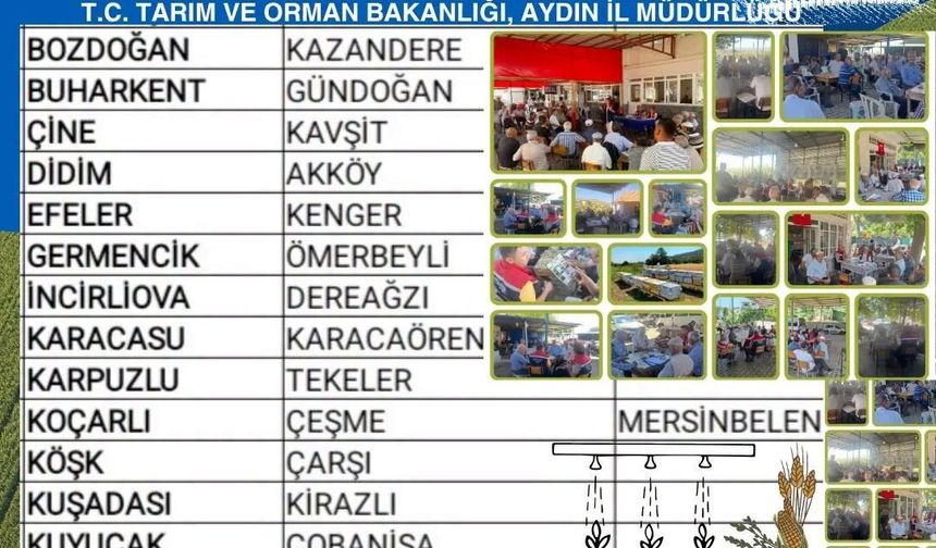 Aydın'ın 17 ilçesinde üreticiler tarım gündemi için buluşacak