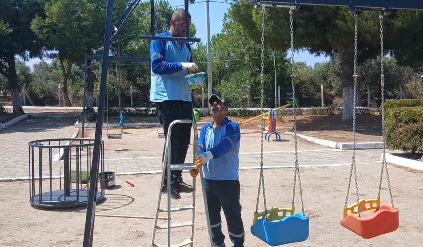 Didim'de park ve ortak kullanım alanlarında bakım seferberliği
