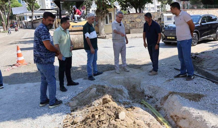Nazilli Belediye Başkanı Tetik, yol çalışmalarını yerinde inceledi