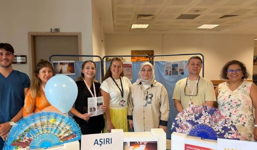 Nazilli Devlet Hastanesi'nde aşırı sıcaklara karşı farkındalık standı açıldı