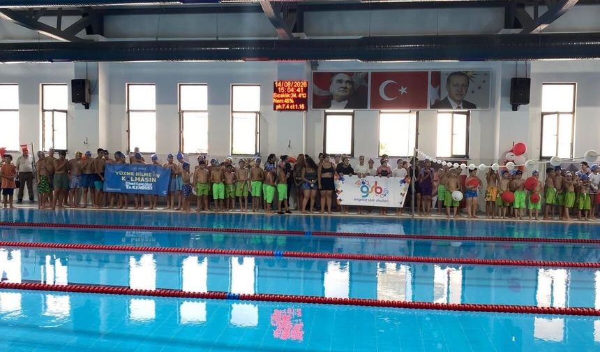 Söke'de çocuklar yüzme eğitimini başarıyla tamamladı