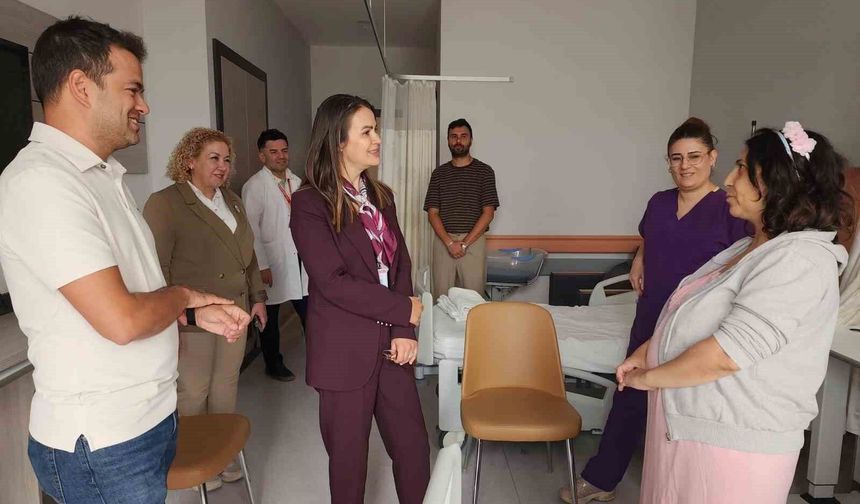 Başhekim Özbağçıvan, Kadın Doğum Servisinde incelemelerde bulundu