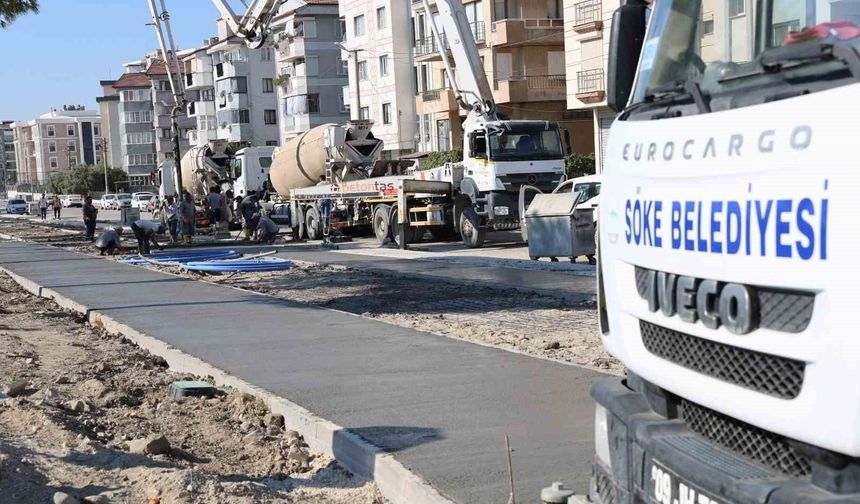 Söke'de Bisiklet ve Yürüyüş Yolu Projesi'nde ikinci etap hızlandı