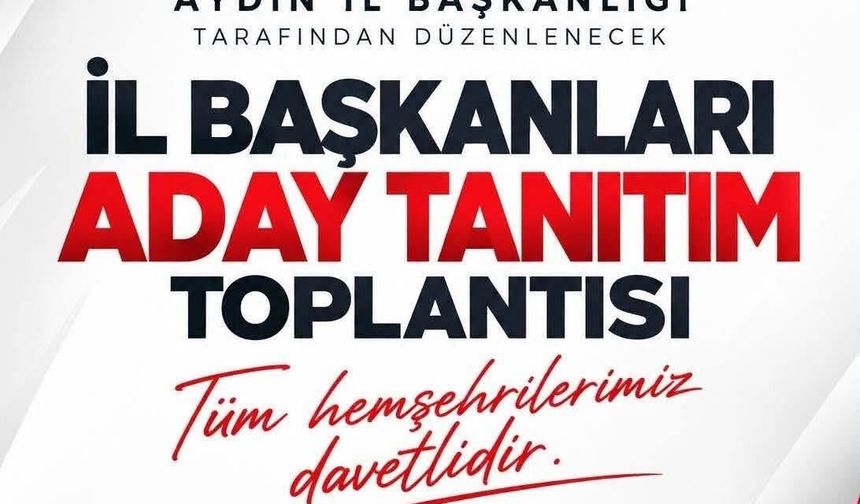 Yeni Parti Aydın’da İl Başkanlığı İçin 5 Aday Tanıtılacak
