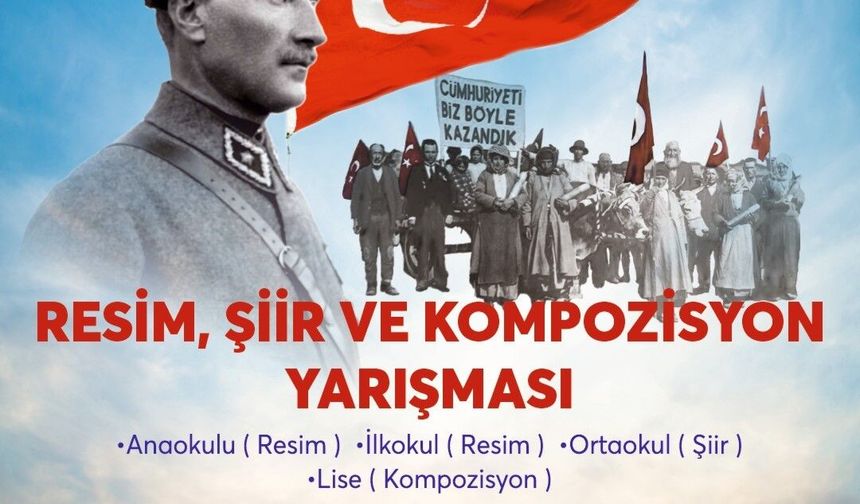 Aydın'da gençler Cumhuriyet'i resim, şiir ve kompozisyonla anlatacak