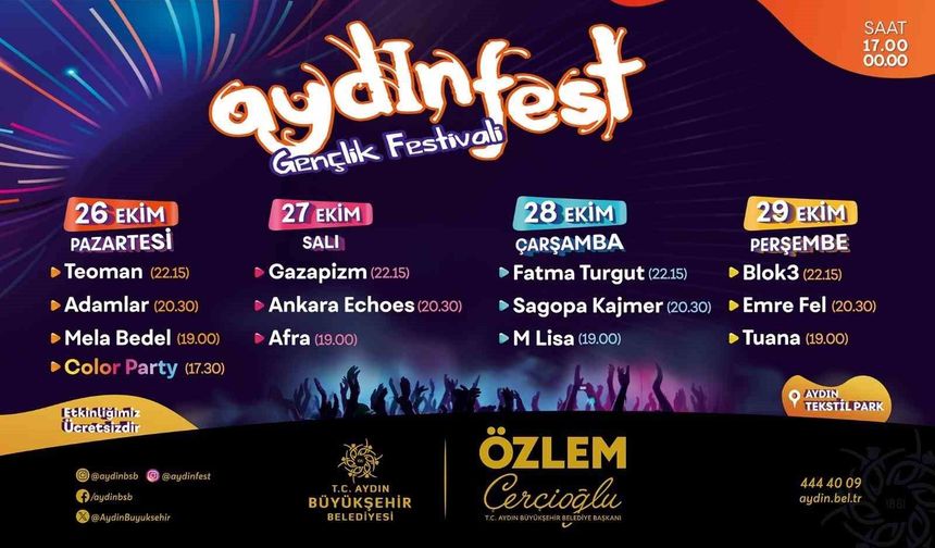 Aydınfest için geri sayım başladı