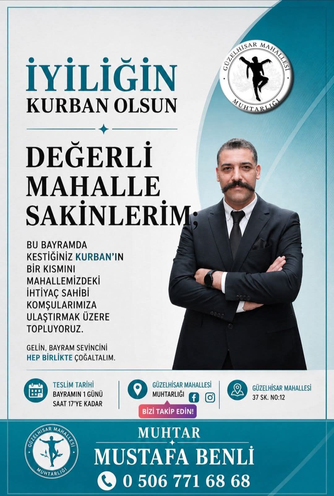 Güzelhisar Mahallesi'nde Kurban Seferberliği: "İyiliğin Kurban Olsun"