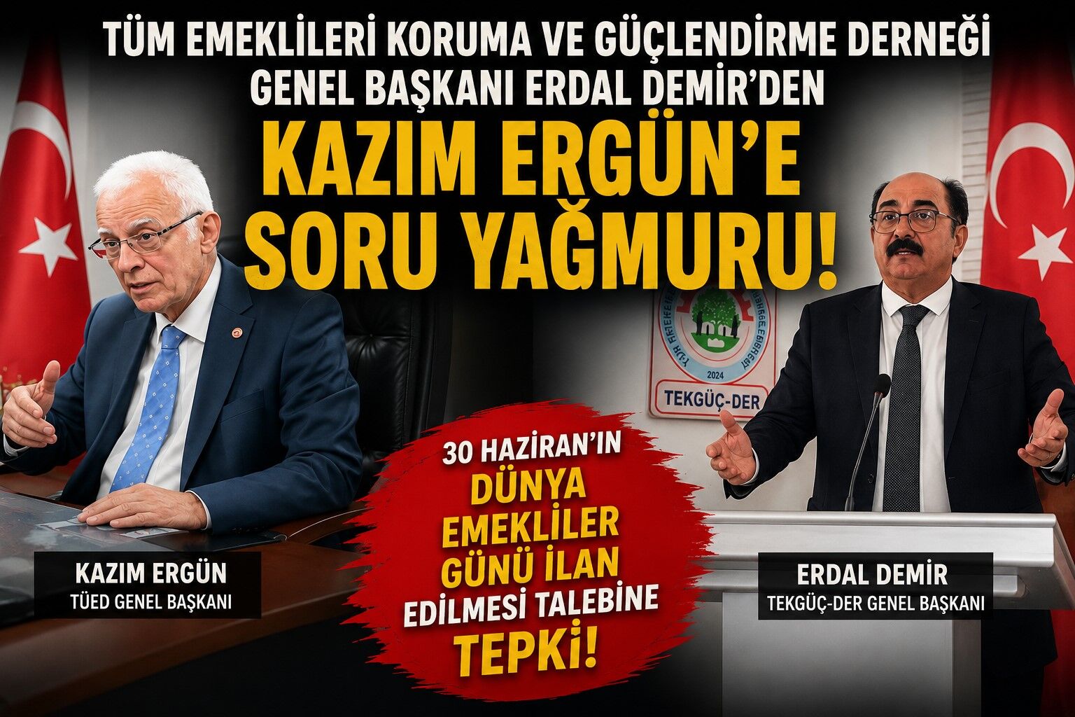 TEKGÜÇ-DER Genel Başkanı Erdal Demir'den TÜED Yönetimine Açık Çağrı