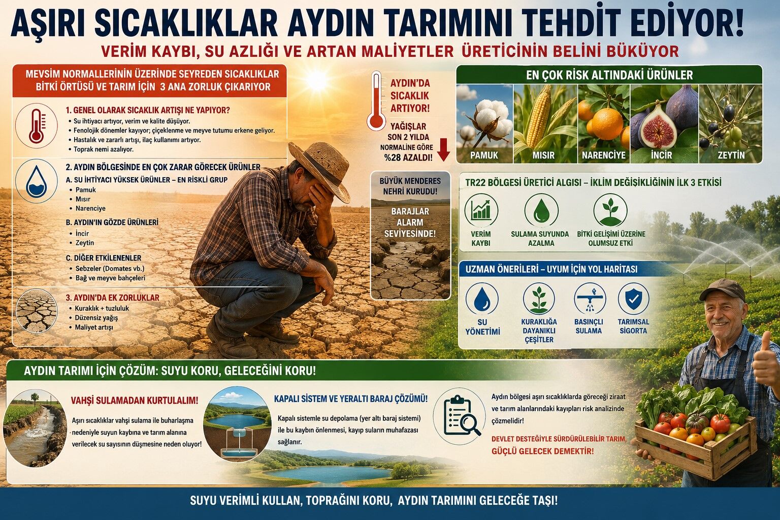 Mevsim Normallerinin Üzerinde Seyreden Sıcaklıklar Bitki Örtüsü Ve Tarım İçin 3 Ana Zorluk Çıkarıyor