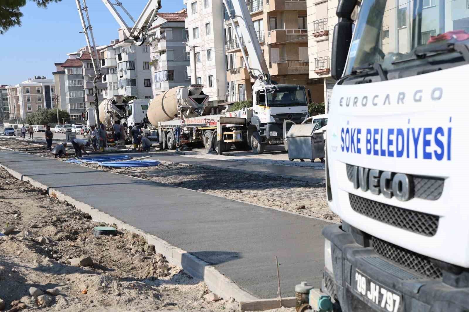 Söke'de Bisiklet ve Yürüyüş Yolu Projesi'nde ikinci etap hızlandı