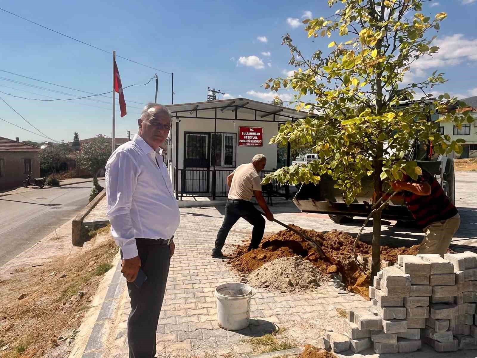 Sultanhisar'da ağaçlandırma çalışmaları sürüyor